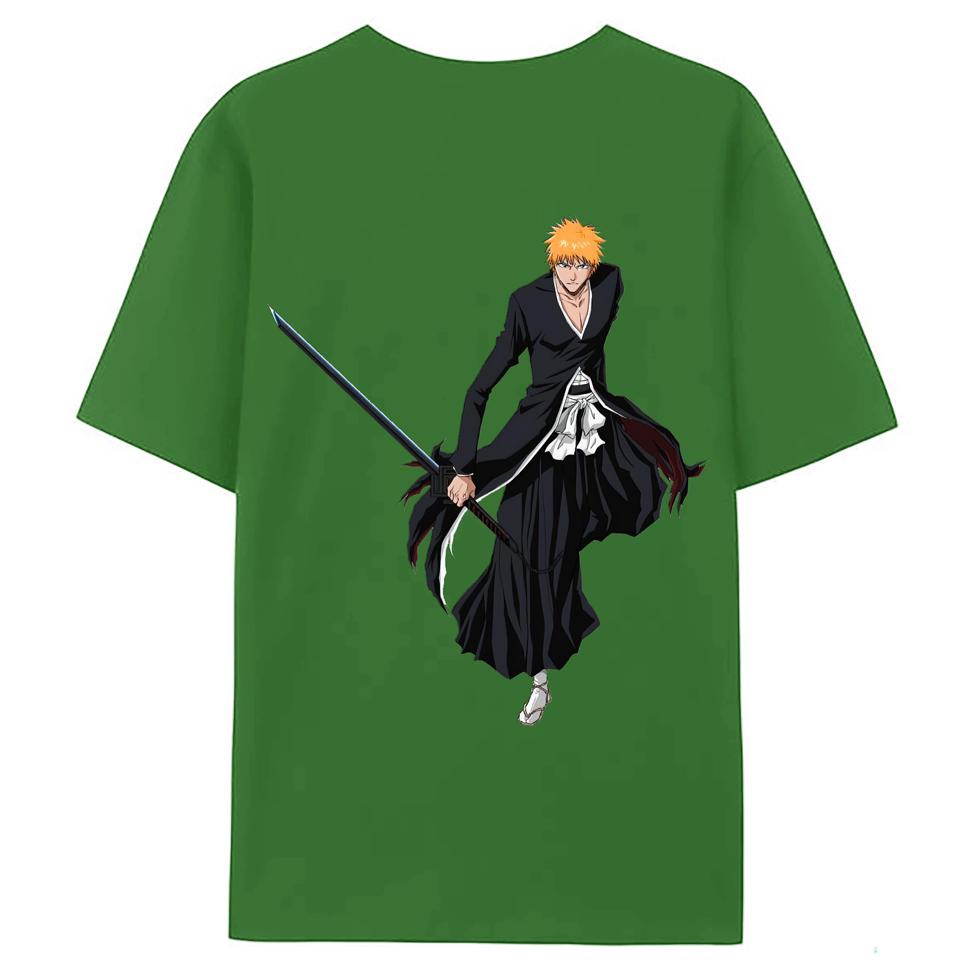 （画像用） ブリーチ 黒崎一護（くろさき いちご）BLEACH Kurosaki Ichigo レディース半袖Tシャツ(バックプリント)